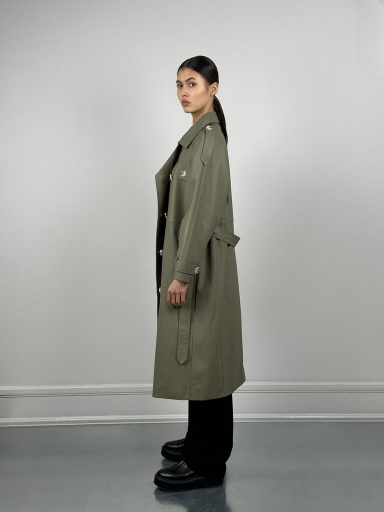 BOBBY VEGAN TRENCHCOAT - LIGHT BLUE