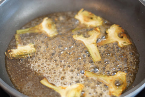 Artichokes & black truffle served in truffle juice