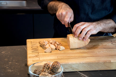 Morels stuffed with foie grass