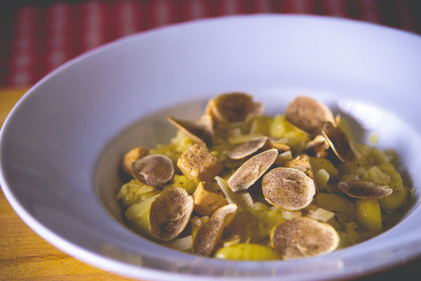 Gnocchi with foie and white truffle sauce