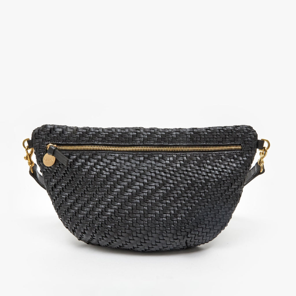 Clare V. Bando Bag - Black Woven Checker