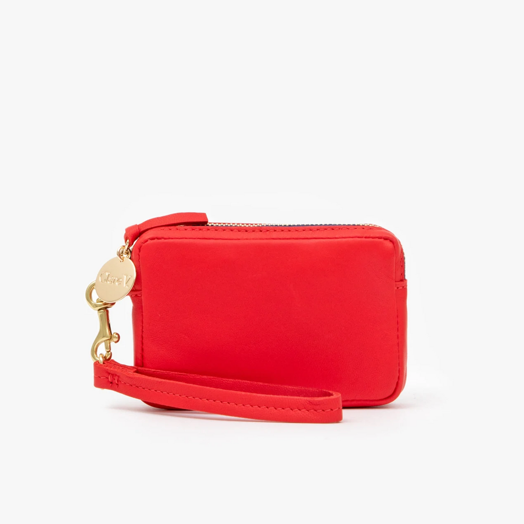 Clare V. Marisol Woven Leather Crossbody Bag in Red