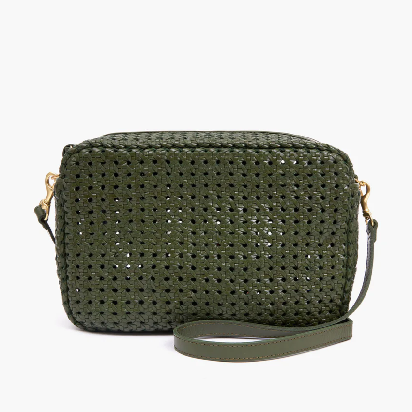 Black Rattan Petit Moyen Shoulder Bag