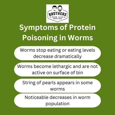 symptoms of protein poisoning in worms, symptoms of string of pearls in worms