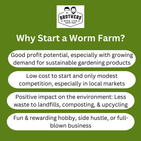 why start a worm farm, how to start a worm farm, benefits of worm farm