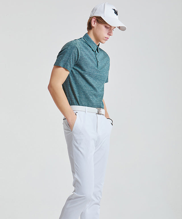 Normandy Linen Collar T-Shirt - Green | Nevermindall USA