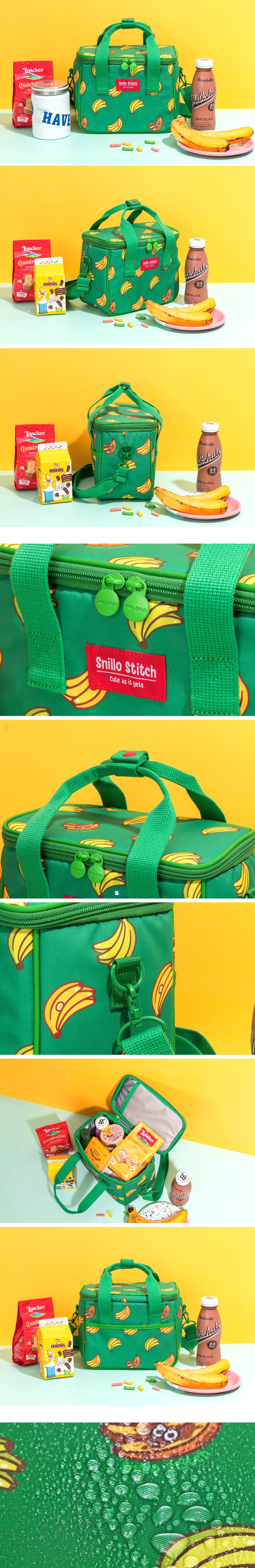 SNILLO STITCH Lunch Bag Shoulder Strap Banana - Green