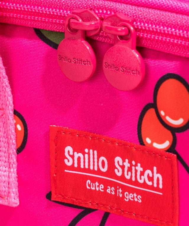 SNILLO STITCH Lunch Bag Shoulder Strap Rapsberry - Pink