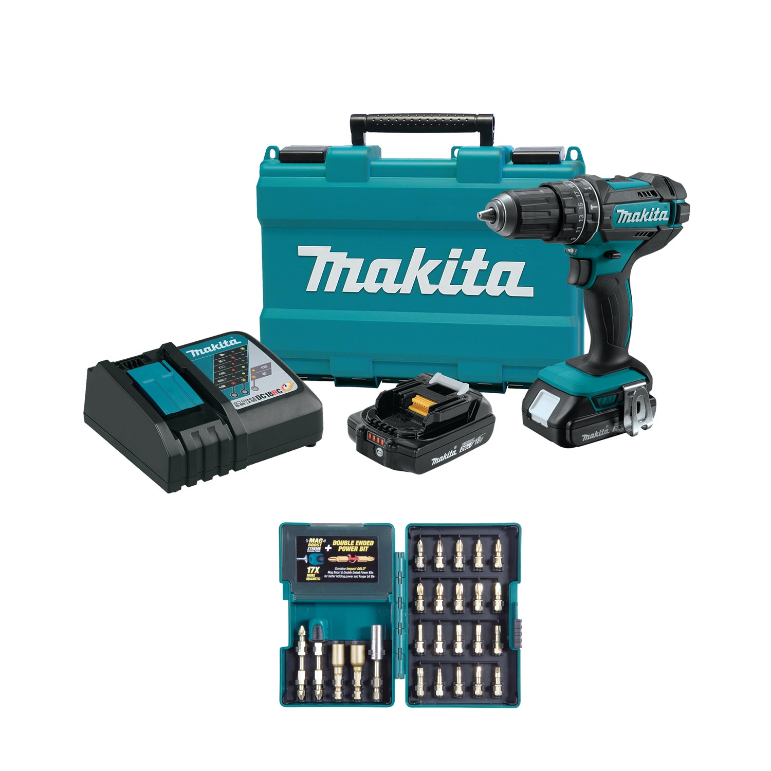 Makita 18V LXT® Lithium-Ion Compact Cordless 1/2" Driver-Drill Kit (2.0Ah) – Surfing Rhino