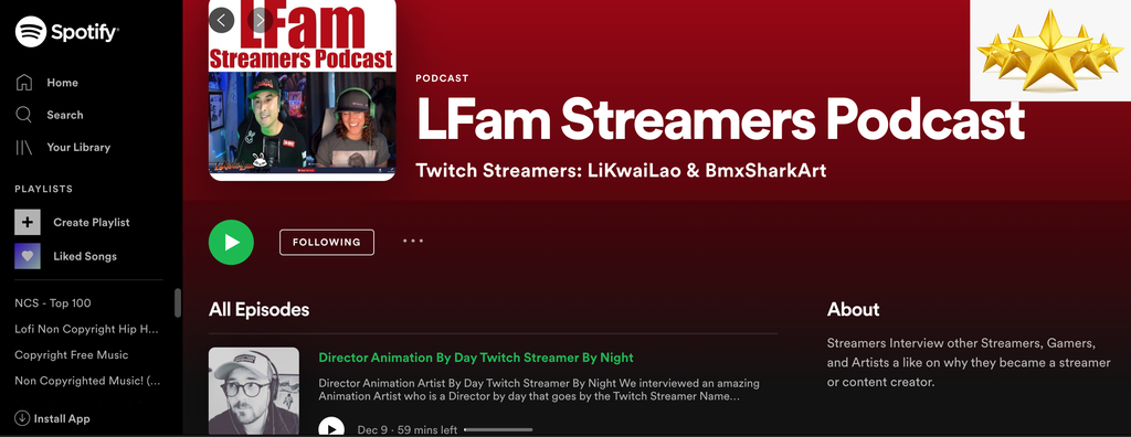 LFam Streamers Podcast on Spotify