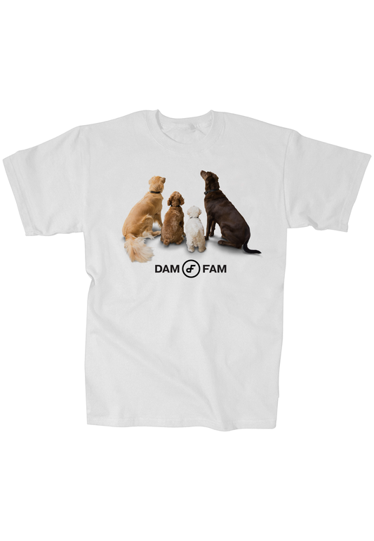Dam Fam Dogs Tee - White