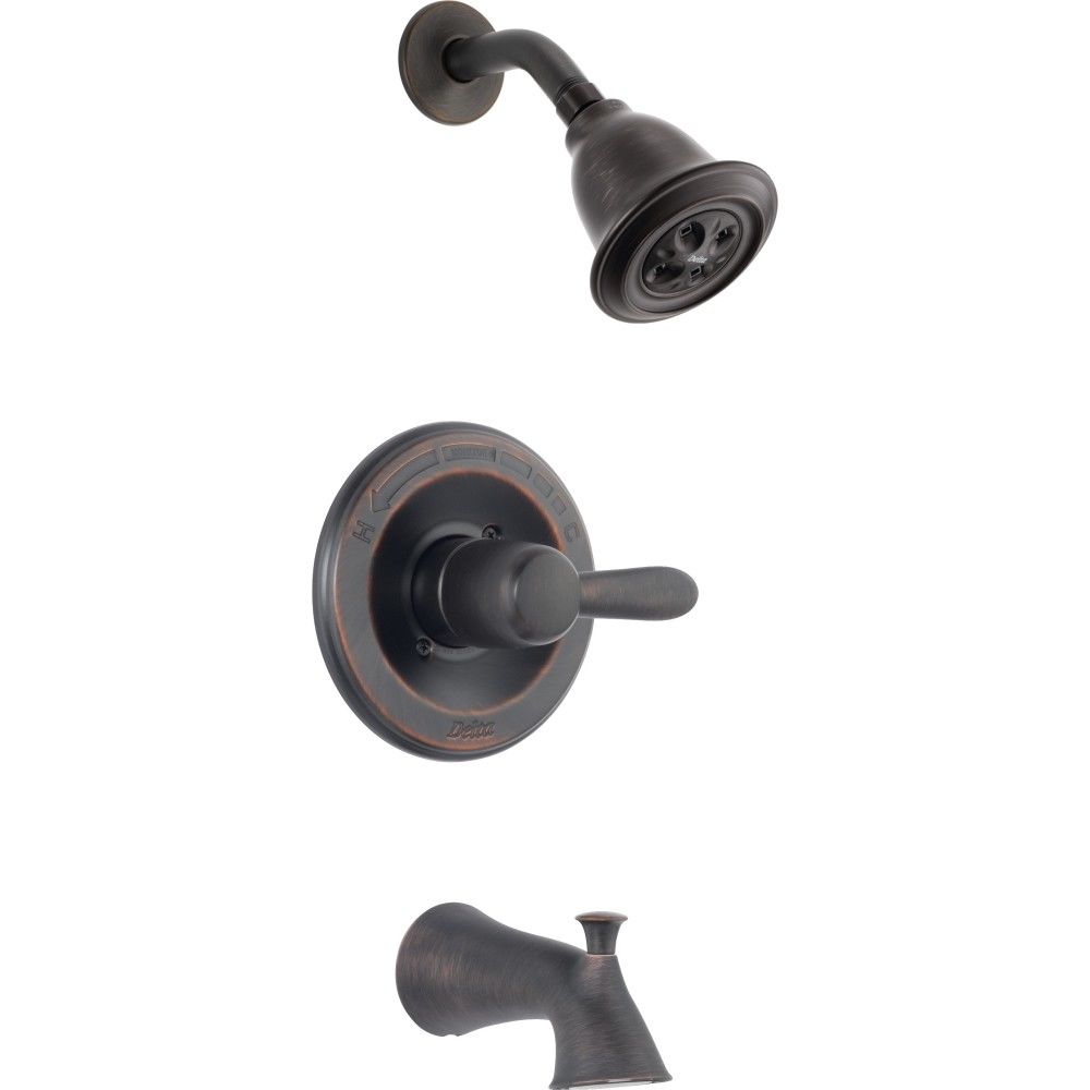 Delta T14438-RBH2O Lahara 1-Handle Tub & Shower Faucet, Venetian Bronze