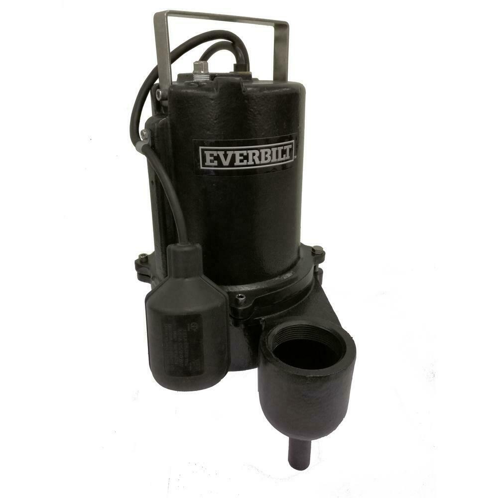 Everbilt ESE60W-HD 6/10 HP Heavy Duty Cast Iron Sewage Pump 1000026319