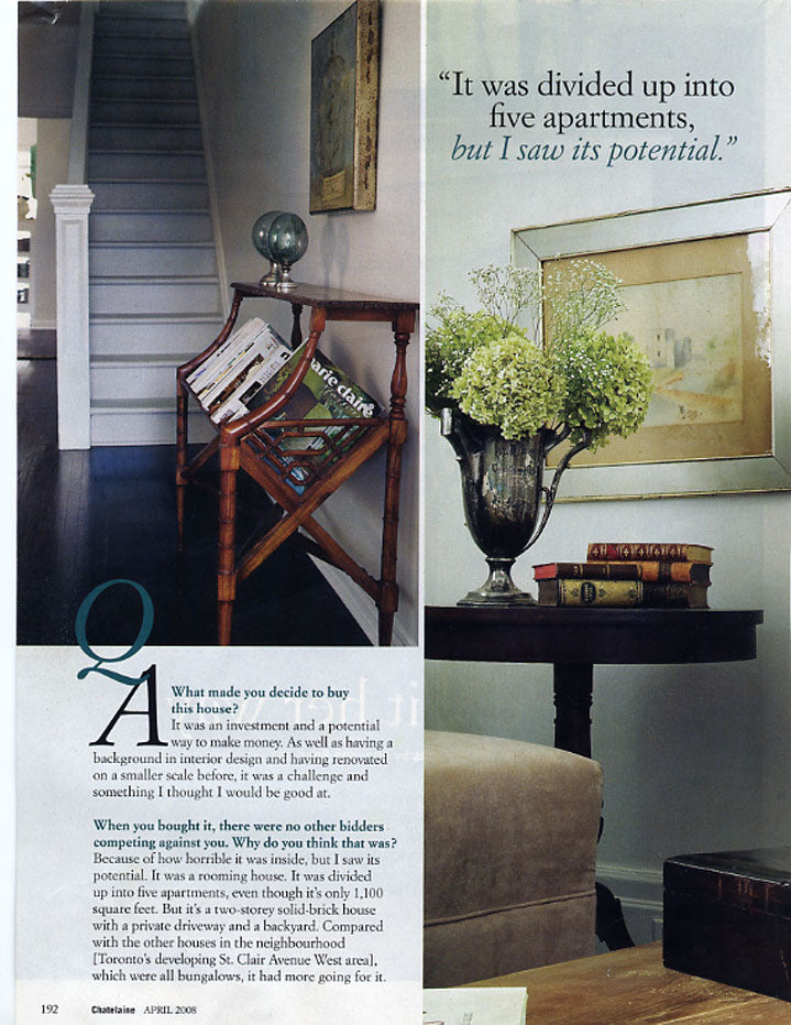 Châtelet Home featured in Chatelaine Magazine