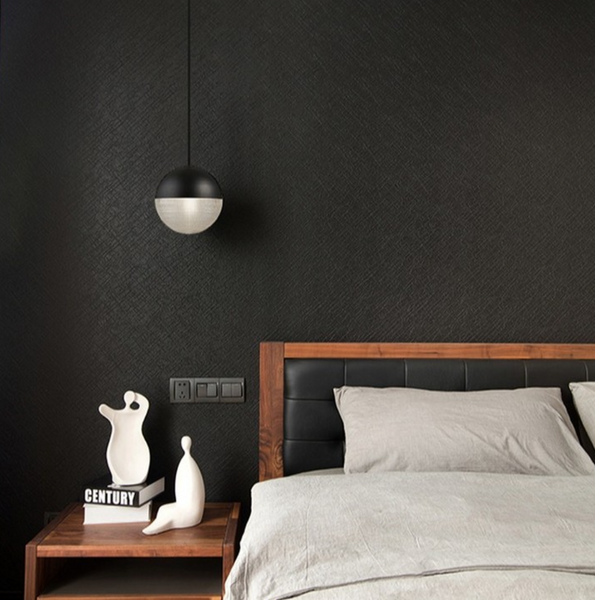 increased mounting height for a black modern LED round pendant light 2021 black and timber bedroom theme zlights New Zealand