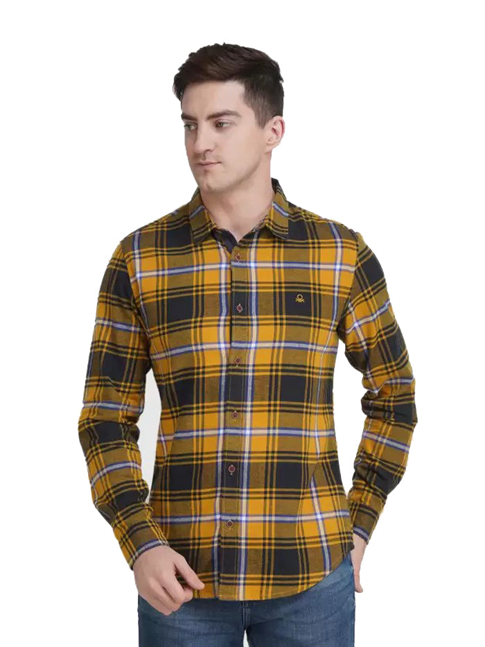 Men Regular Fit Checkered Casual Shirt - FineBrandz