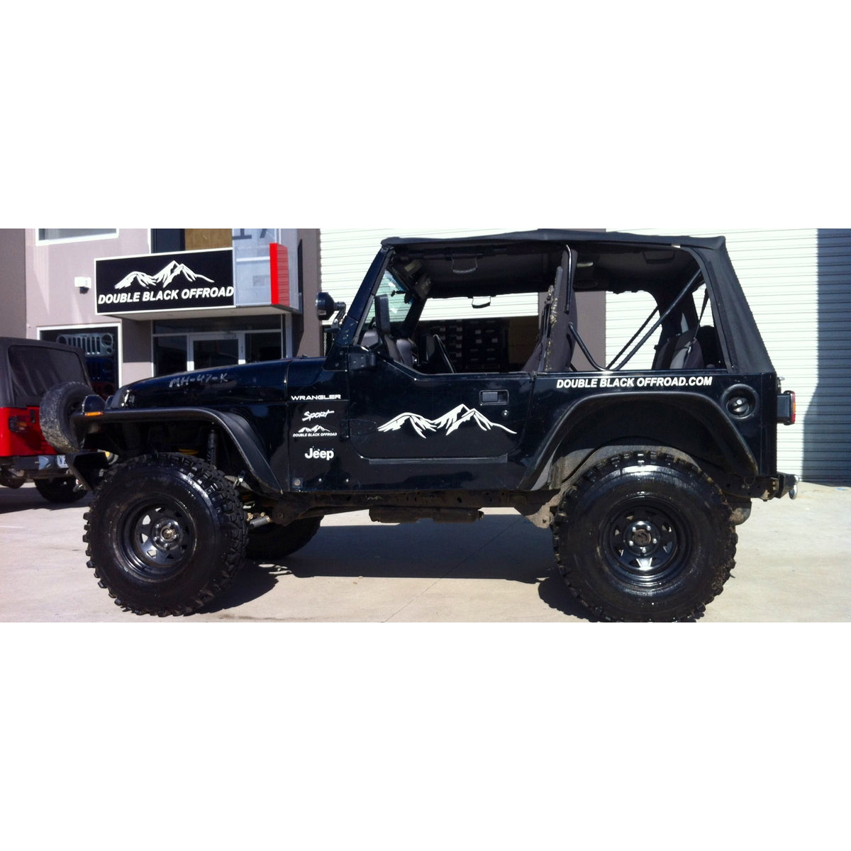 Bushwacker Jeep TJ Flat Style Fender Flare - Set of 4 - Double Black Offroad