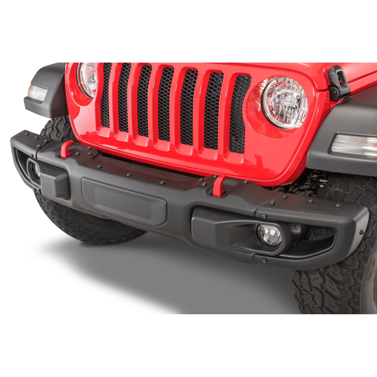 Mopar 3 Piece Rubicon Front Bumper for 18+ Jeep Wrangler JL 82215121AC -  Double Black Offroad