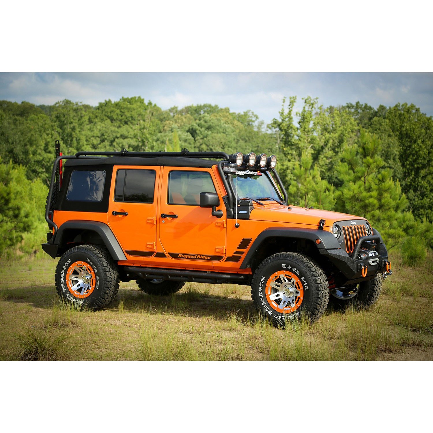 Rugged Ridge  Side Decals for 07-18 Jeep Wrangler Unlimited JK -  Double Black Offroad