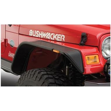 Bushwacker Jeep TJ Flat Style Fender Flare - Set of 4 - Double Black Offroad