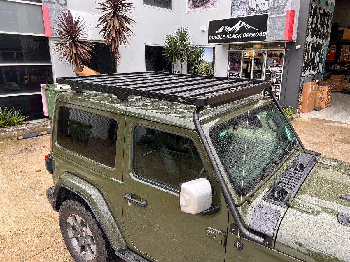 JEEP WRANGLER JL 2 DOOR (2018-CURRENT) EXTREME ROOF RACK KIT - BY FRON -  Double Black Offroad