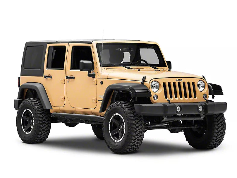 MP Concepts JL Style Front Fender Flares with Sequential Turn Signals -  Double Black Offroad