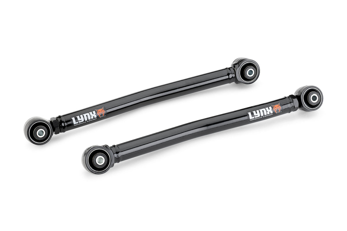Lynx Front Adjustable Lower Control Arms for 07-18 Jeep Wrangler JK -  Double Black Offroad
