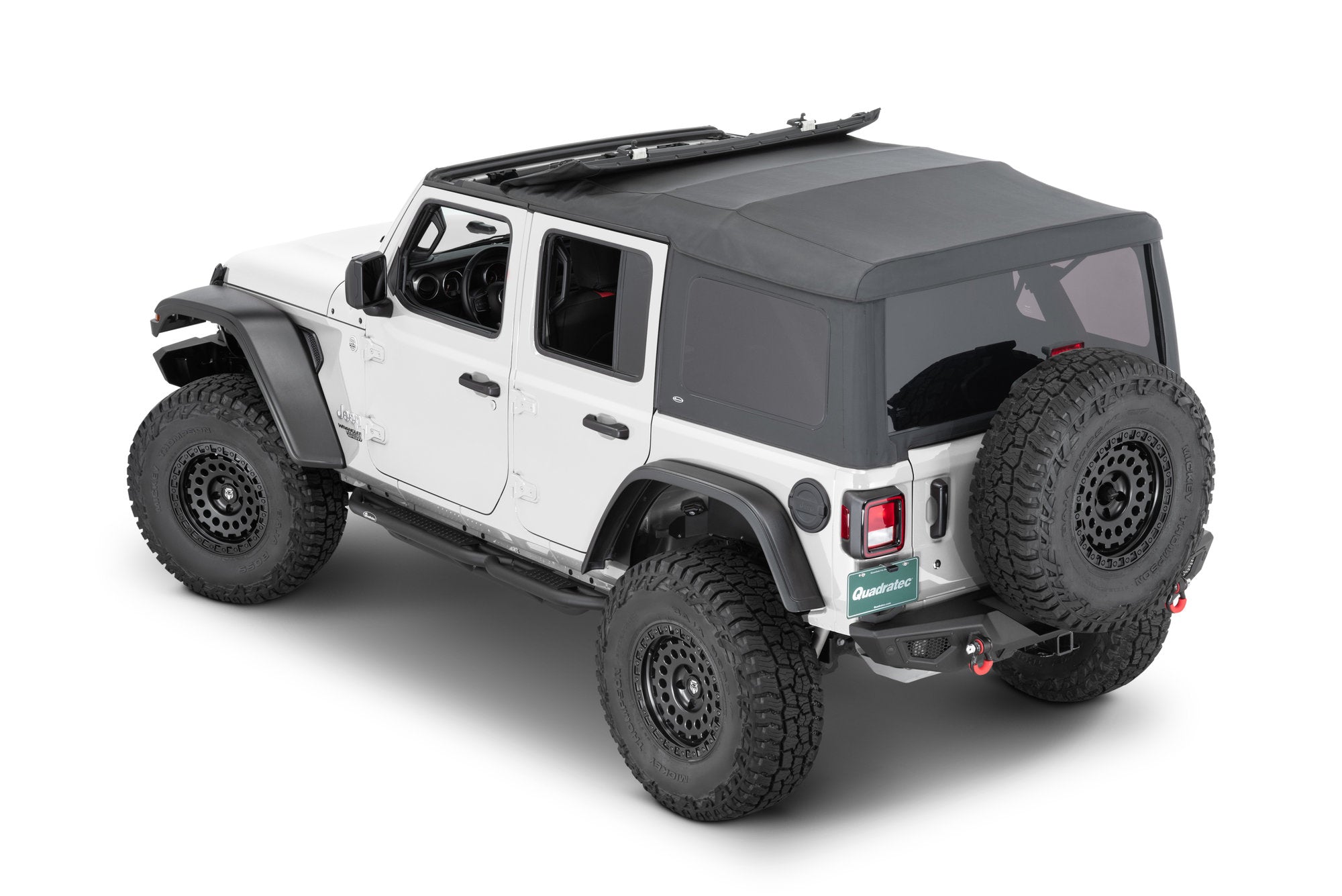 QuadraTop  Complete Soft Top Kit for 18+ Jeep Wrangler JL Un -  Double Black Offroad