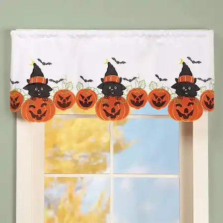 Halloween Themed Kitchen Curtain