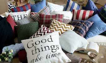 Many Decorative Throw Pillows