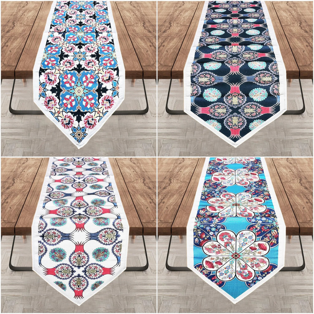 Tile Pattern Gobelin Tapestry Table Runner - Akasia Home Design and Gift Store