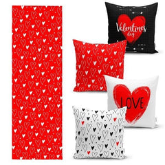 Valentine's Day Home Decoration, Love Runners and Pillow Covers Set - Akasia Design