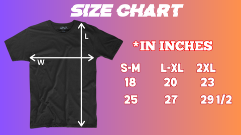 shirt size chart | Knack Project