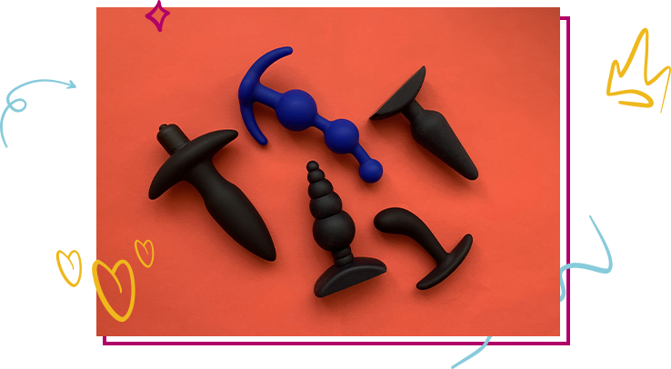 group shot of anal toys