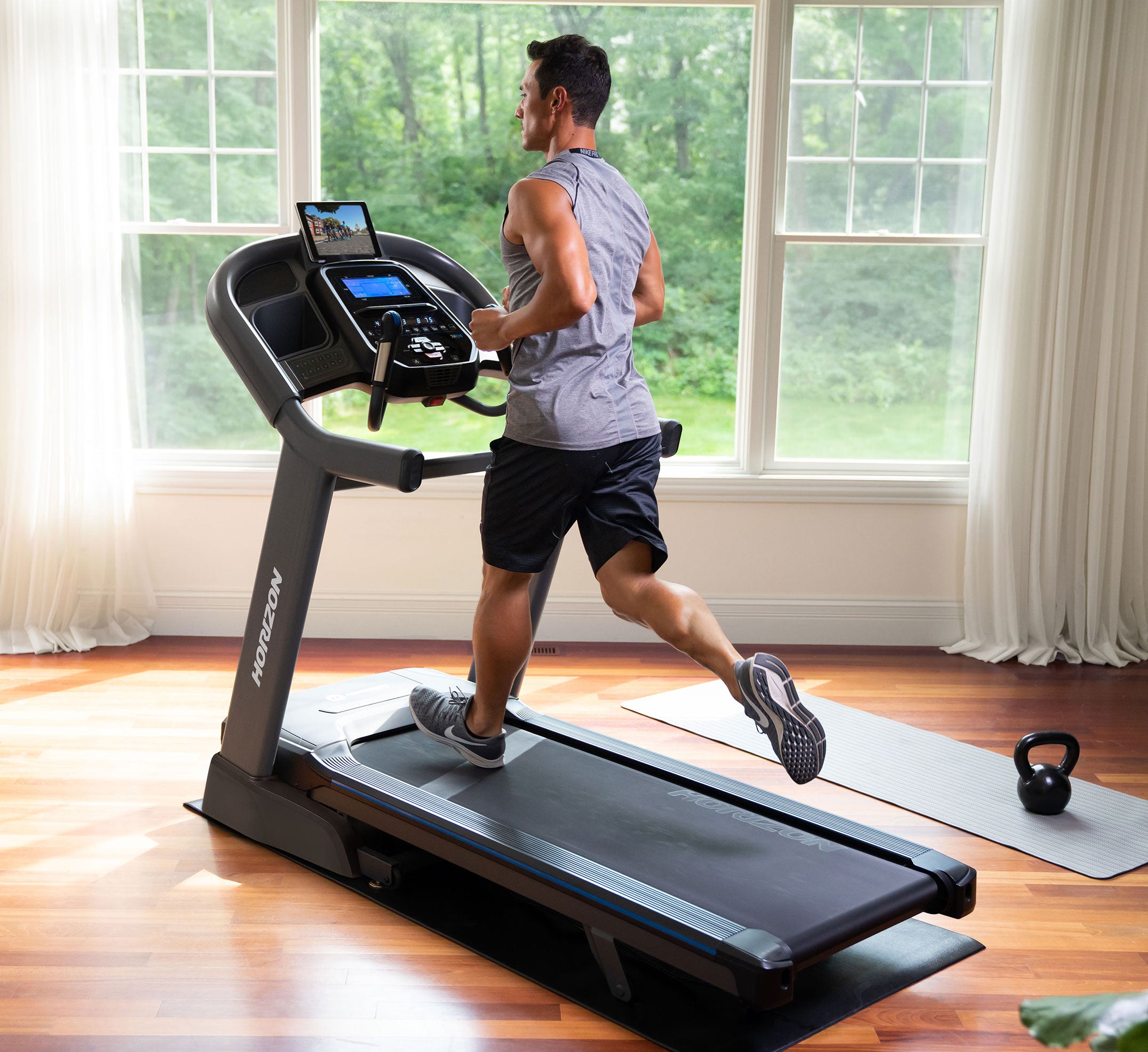 Image of NEW Horizon 7.4AT @Zone Folding Treadmill - APRIL OFFER
