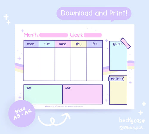 Kawaii Open Daily Planner – Beckycas - Shop