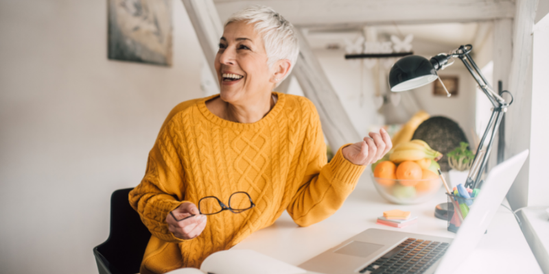 Smiling menopausal women