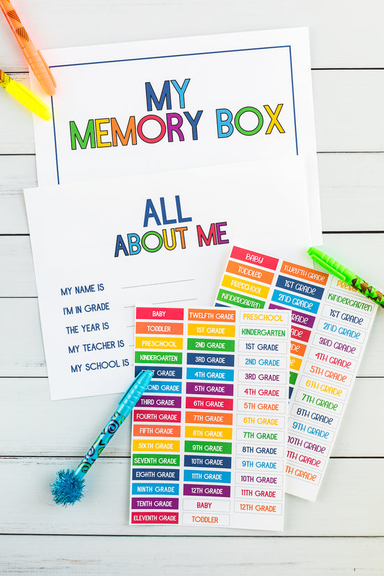 Ultimate DIY School Memory Box with Free Printables - Modern Mom Life