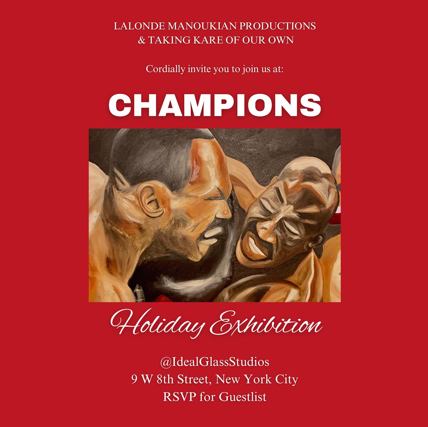Coraggio featured in “Champions—Holiday Exhibition”