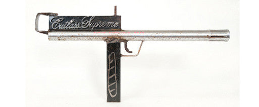 Post-Auto-Bailout Uzi (2009) - representational gun sculpture by Linus Coraggio