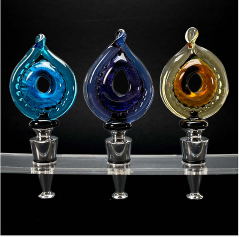 different colored wine stoppers