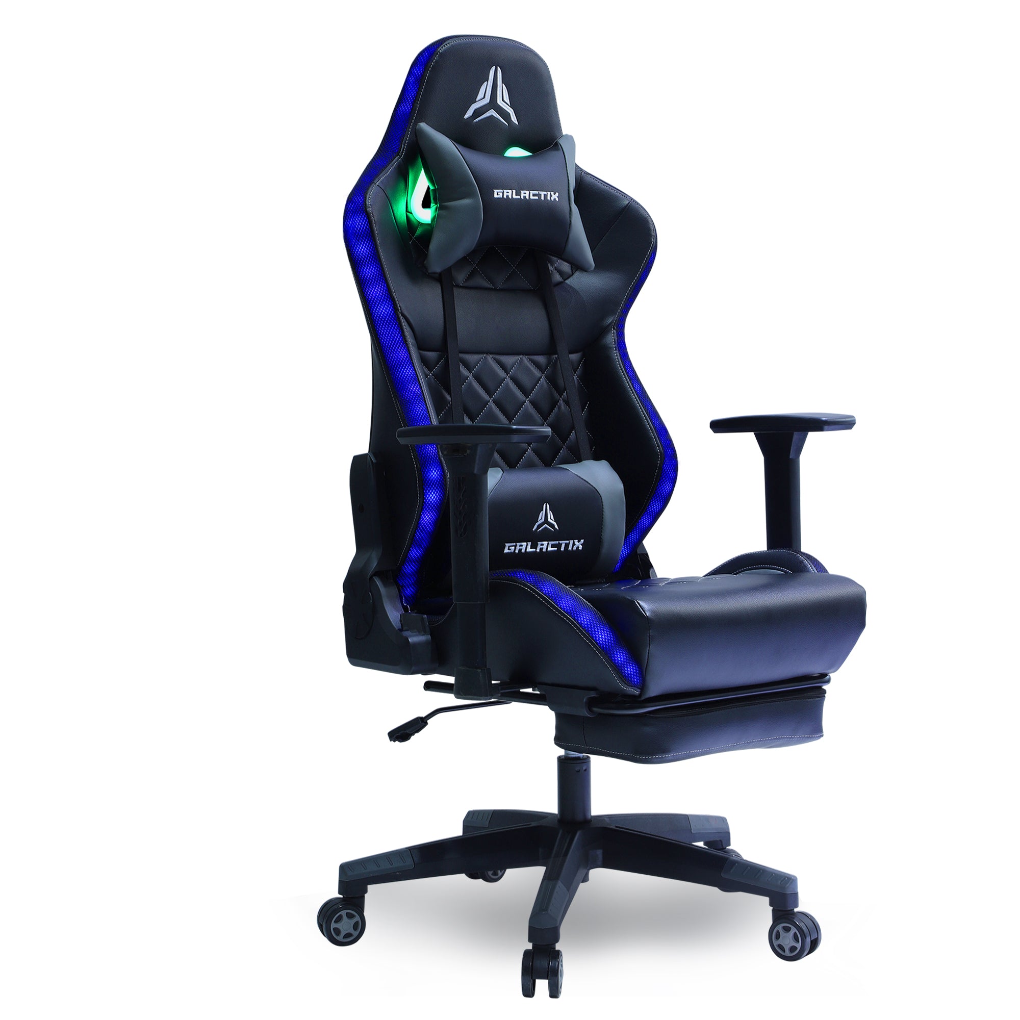 astro dual rgb lighting gaming chair blackgrey