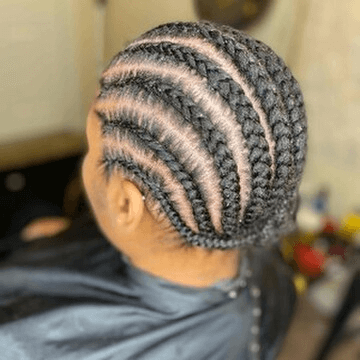 Cornrow hair for lace front wig install