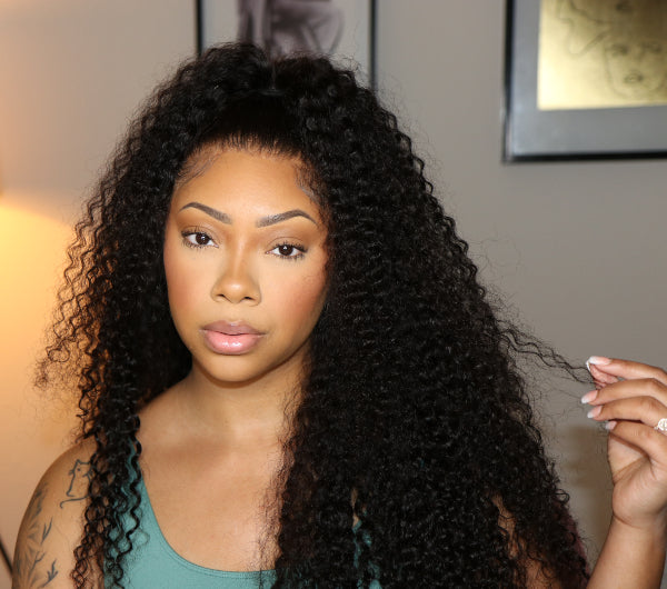 Half Up Half Down Waves Lace Front Wig Hairstyle