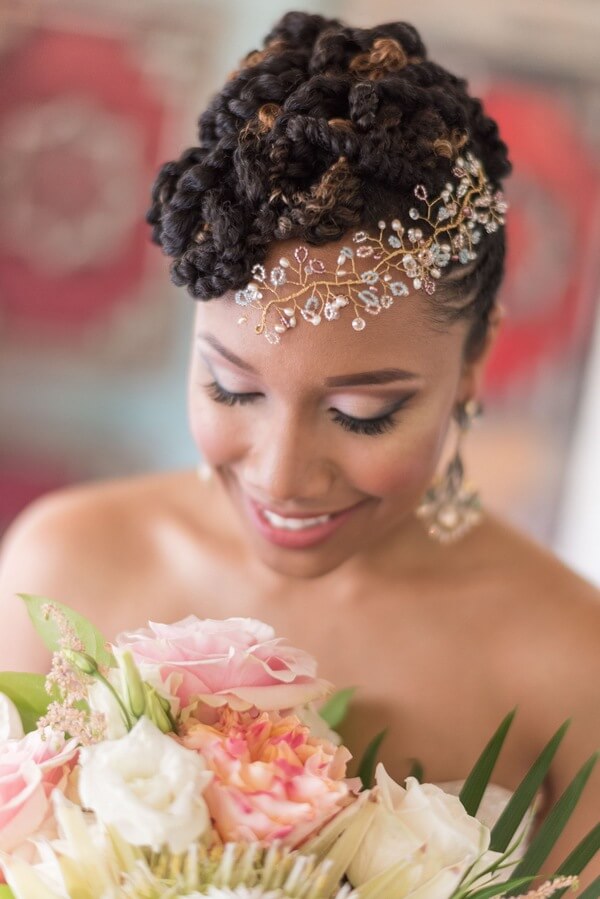 Quick & Easy Bridal Updo/Wedding Hairstyle for Black Women - YouTube |  Simple wedding hairstyles, Natural hair styles for black women, Black women  hairstyles