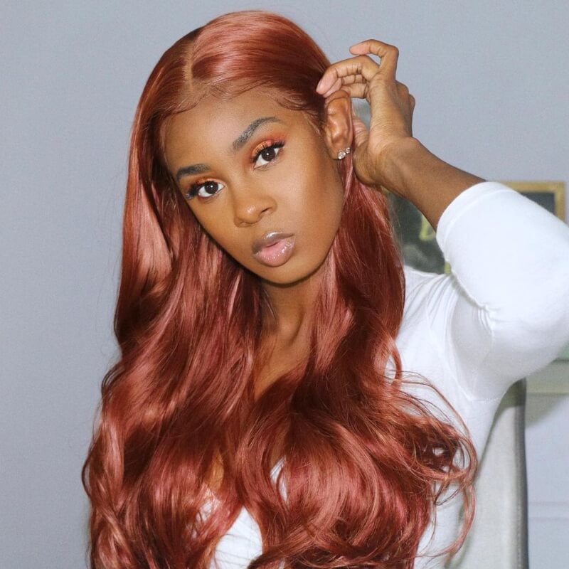 copper hair wig on black women