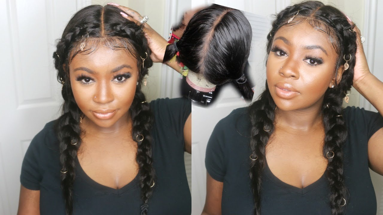 how to style a wig - Dutch braids style