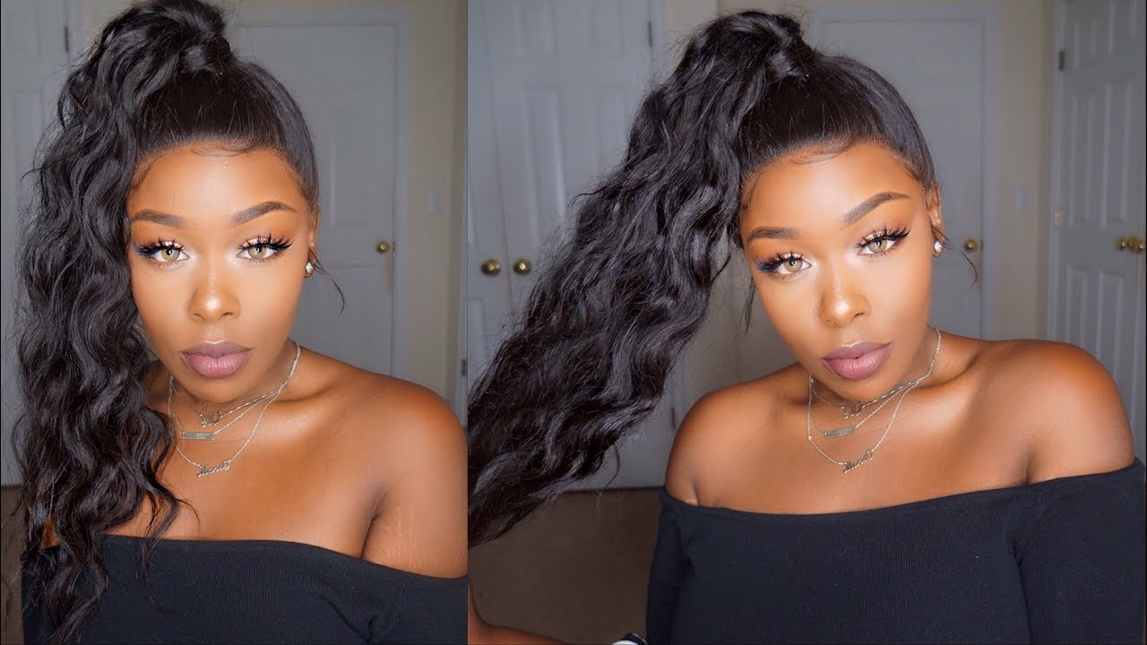 how to style a wig - High Ponytail style