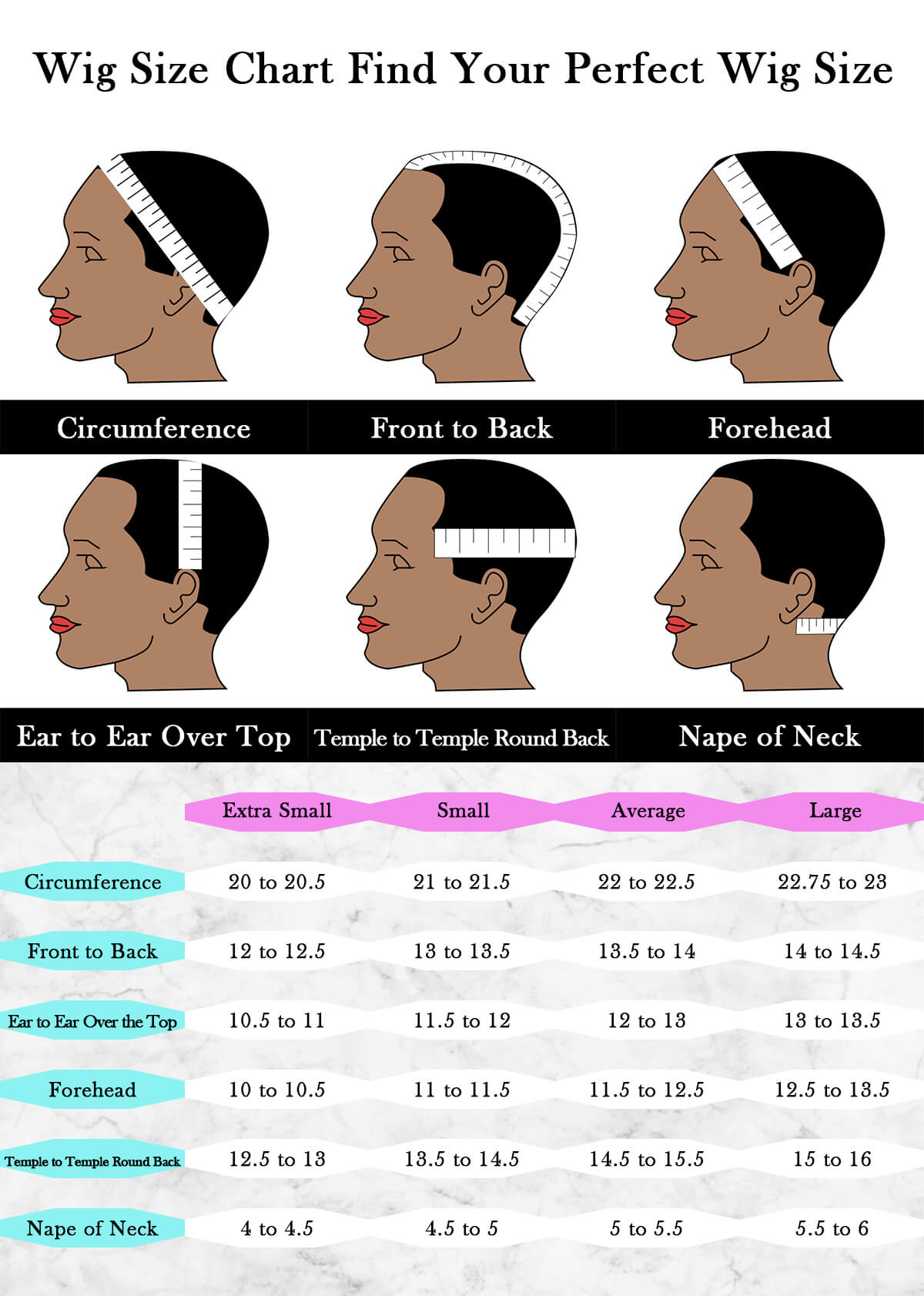 How to Measure Your Head for a Wig - Find Your Perfect Wig Size –  Xrsbeautyhair