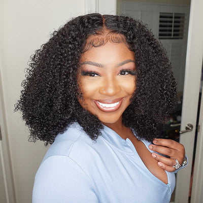 Relaxed Yaki 13x6 HD Lace Frontal Wig Clean Bleached Hairline & Invisible  Knots